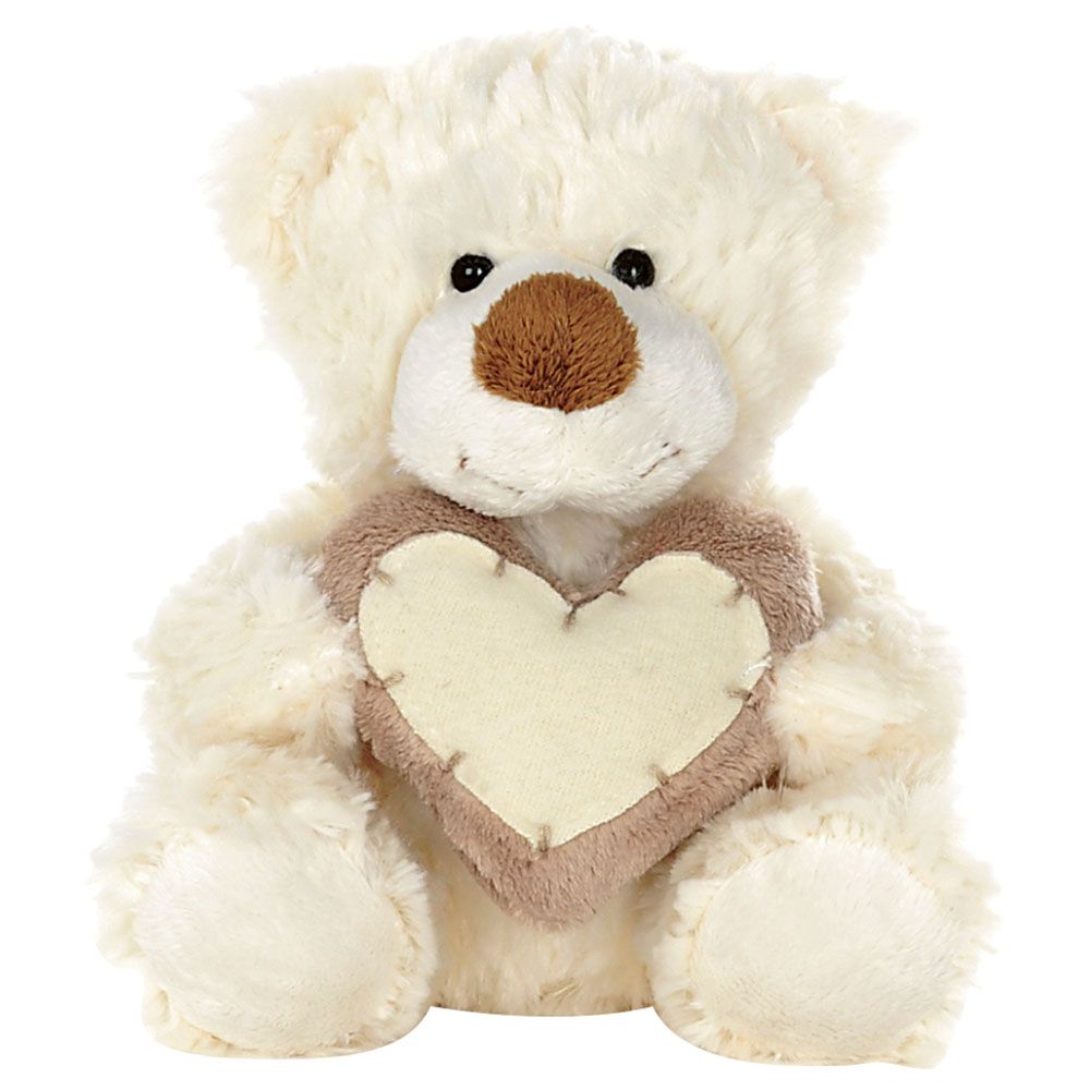 Teddykompaniet - Olle With Heart - 16cm - White
