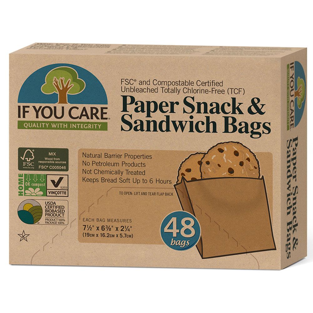 If You Care - Paper Snack & Sandwich Bags 48pc