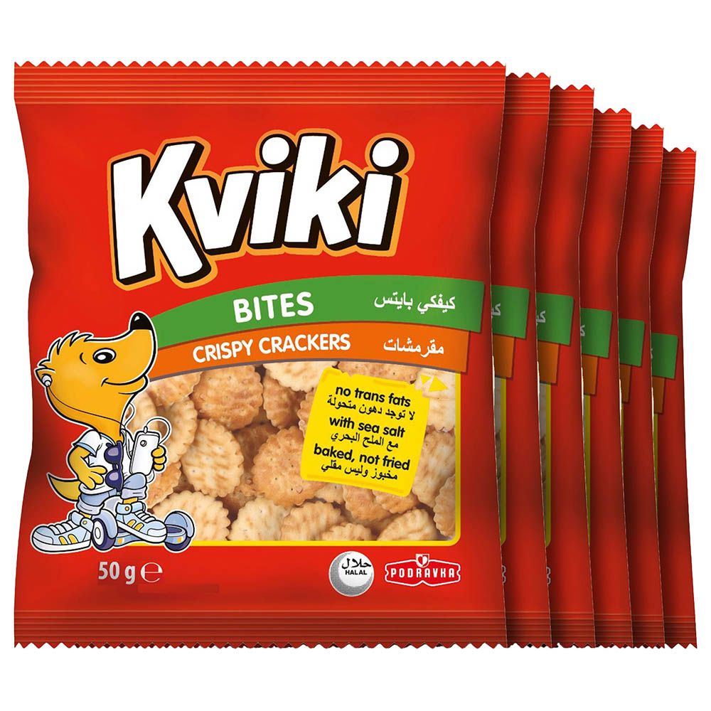 Kviki - Crispy Cracker Bites 50g x 6pcs