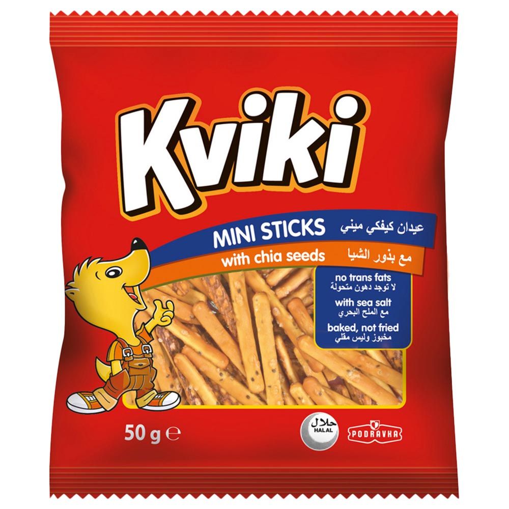 Kviki - Mini Sticks With Chia Seeds 50g x 6pcs