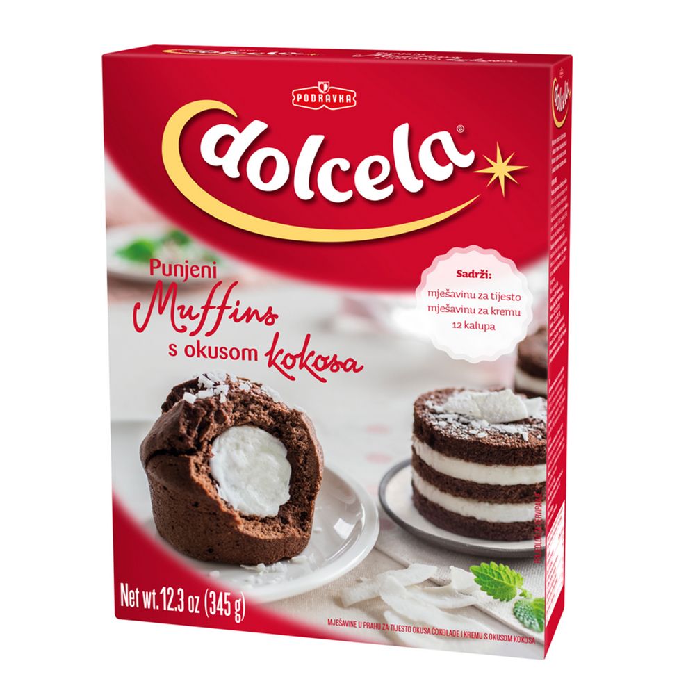 Dolcela -  Coconut Filled Muffins 345G