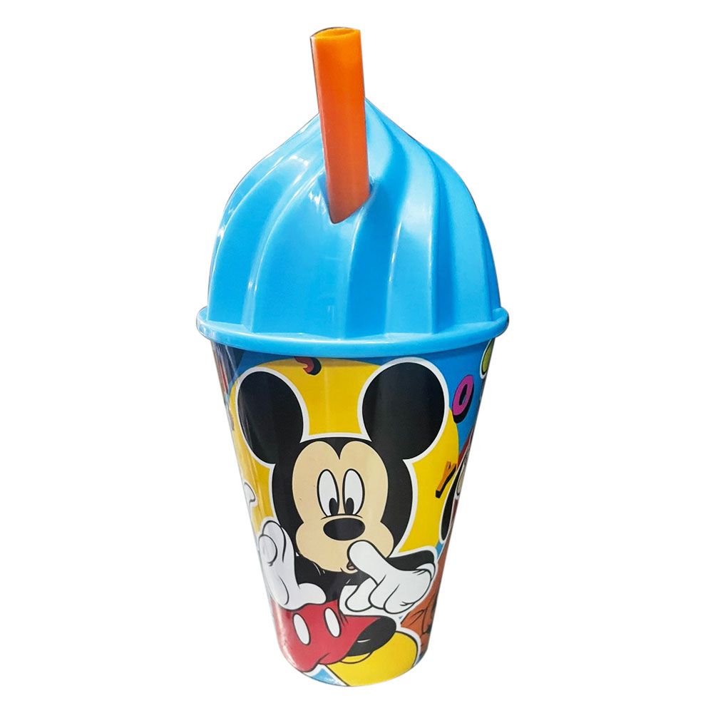 Mickey Mouse - Cool Summer Ice Cream Cup Lid w/ Straw 430ml