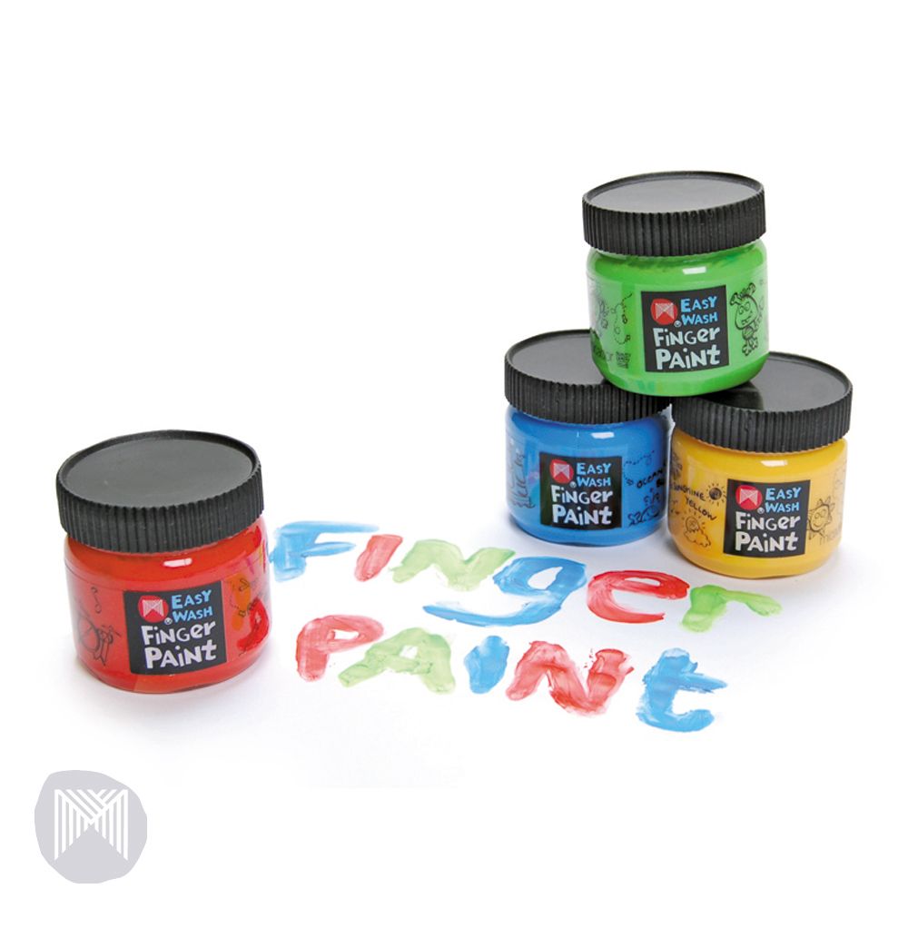Easy Wash Finger Paint, Pack 4 Micador