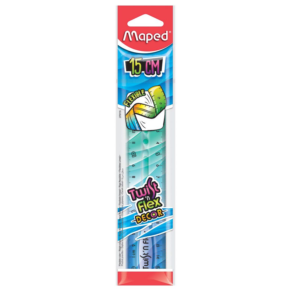 Maped - Ruler Twist'n Flex Decor 15 cm Box - 20Pcs