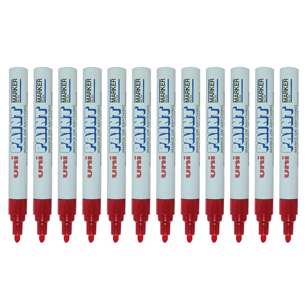 Uni-Ball - Paint Marker Bullet Tip 12pcs - Red