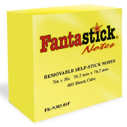 Fantastick - Stick Notes 3"x3" - Yellow 12pcs