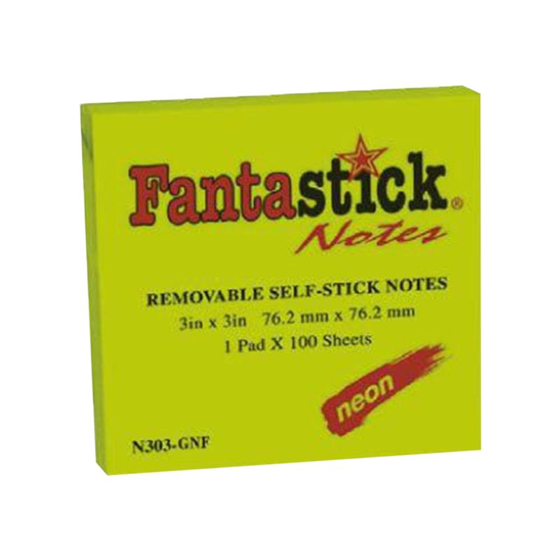 Fantastick - 12pcs Stick Notes 3"x3" - Yellow
