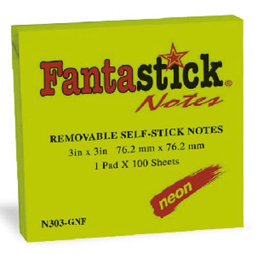Fantastick - Stick Notes 3"x5" - Green 12pcs