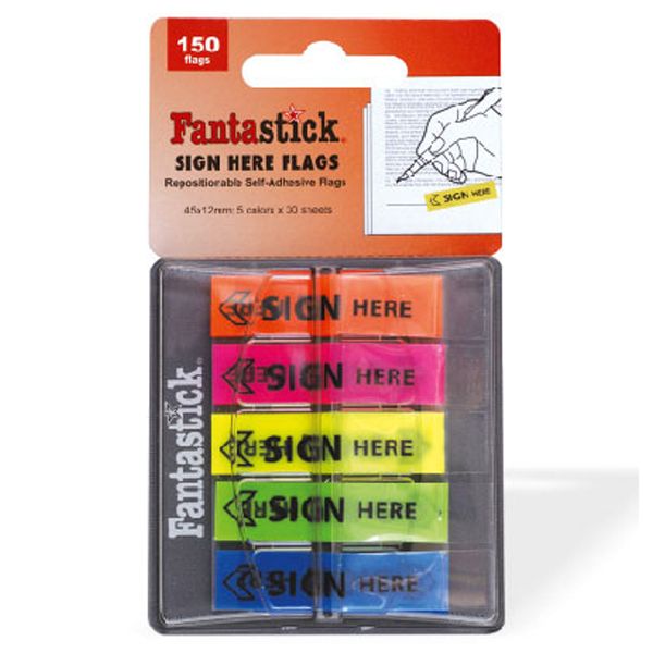 Fantastick - Sign Here Flags - 5 Colors