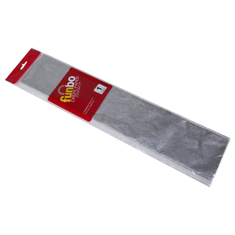 Funbo - Pack of 10 Crepe Paper 23gsm - Grey