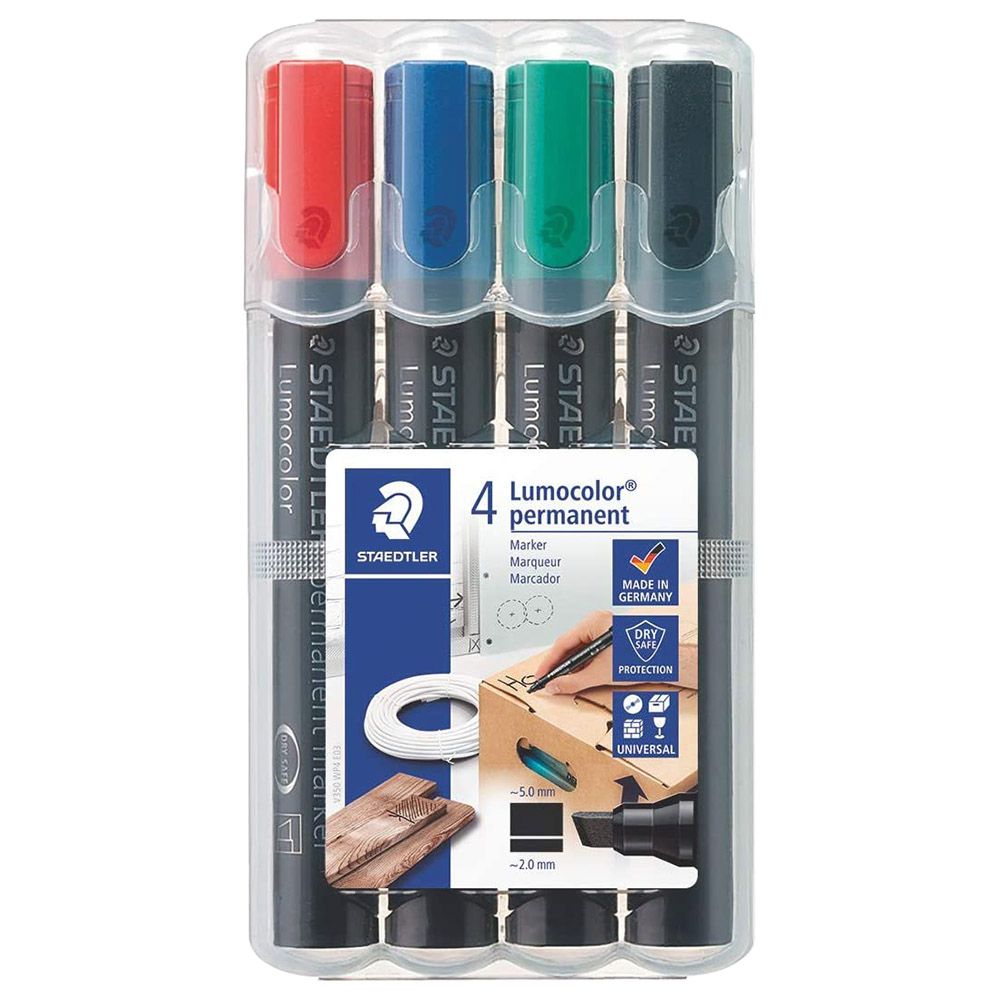 Staedtler - Permanent Marker Chisel 4 Colors