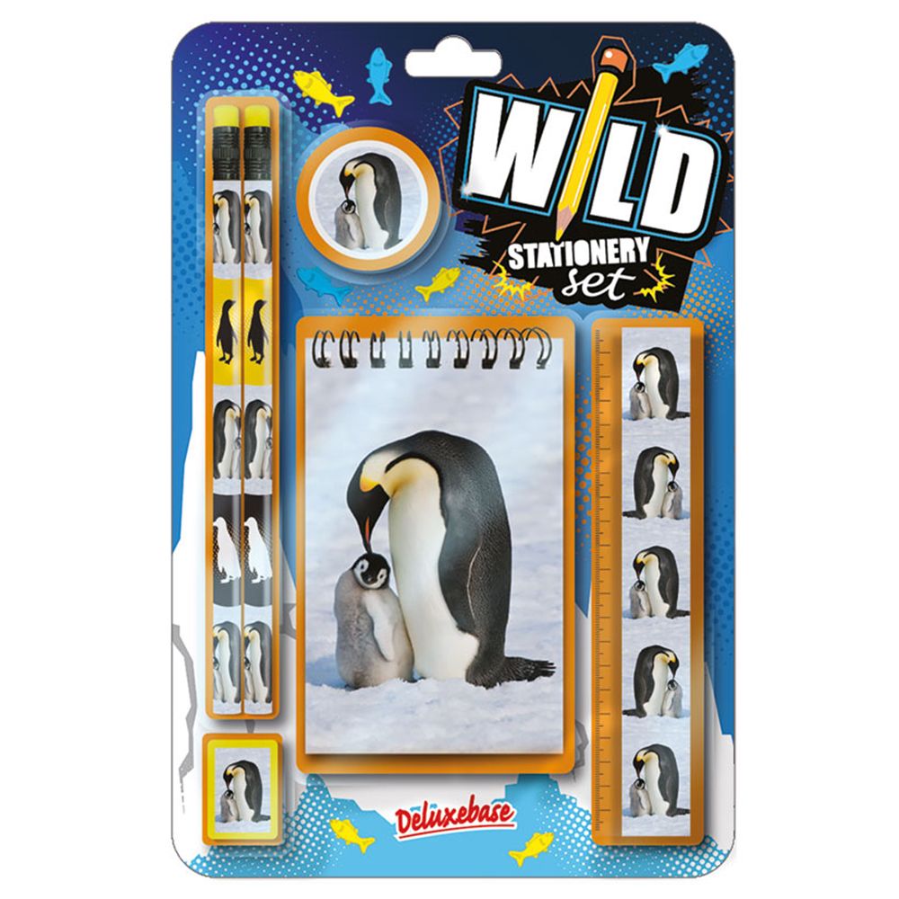 Deluxe Base - Wild Stationery Set - Penguin