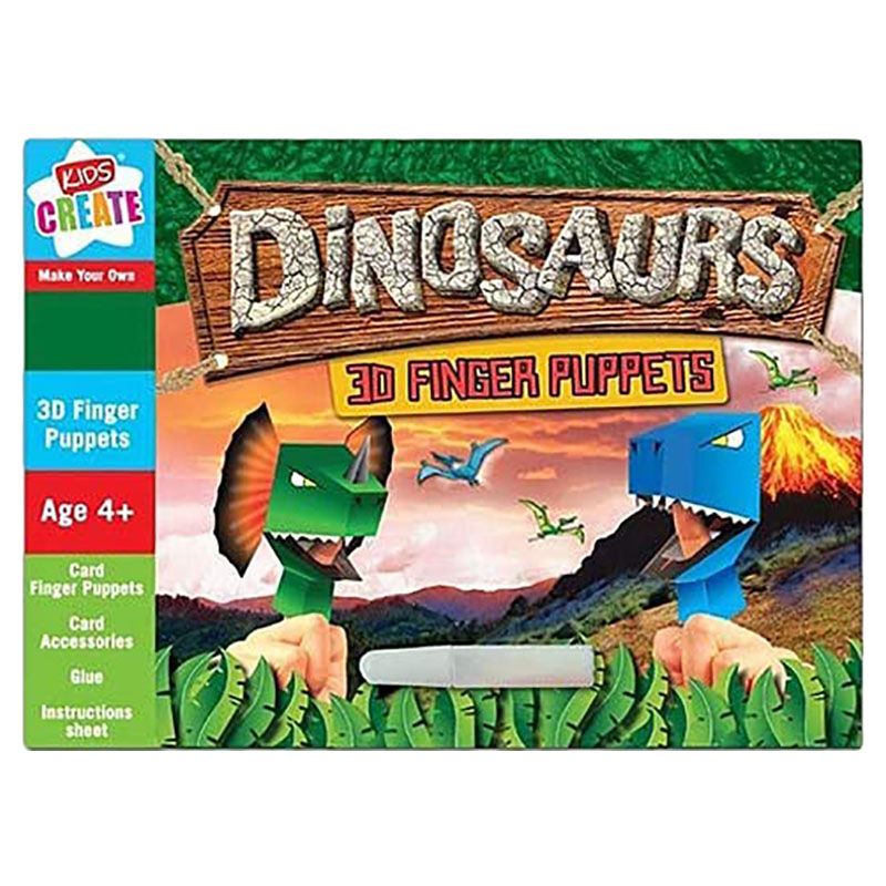 Kids Create - Dinosaurs-3D Card Finger Puppets