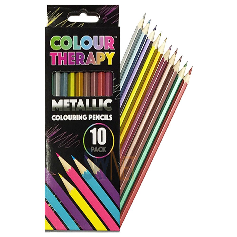 Pms Colour Therapy Metallic Colouring Pencils 10 Pack 
