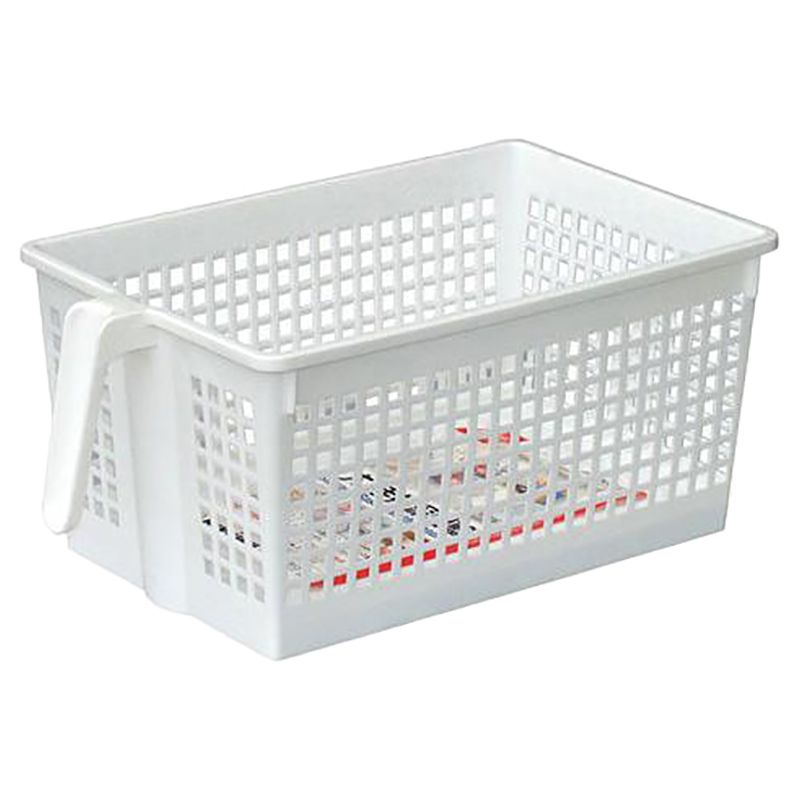 كي واي - سلة تخزين+مقبض - لارج - أبيض