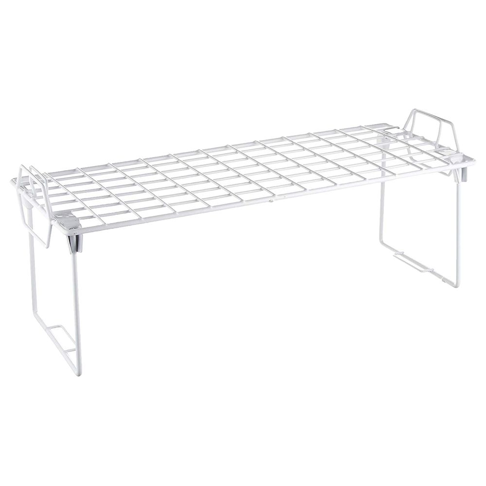 Whitmor - Medium Grid Stacking Shelf - White