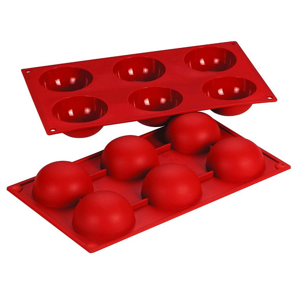 Fat Daddios - Silicone Bakeware Hemisphere 6 Cavities