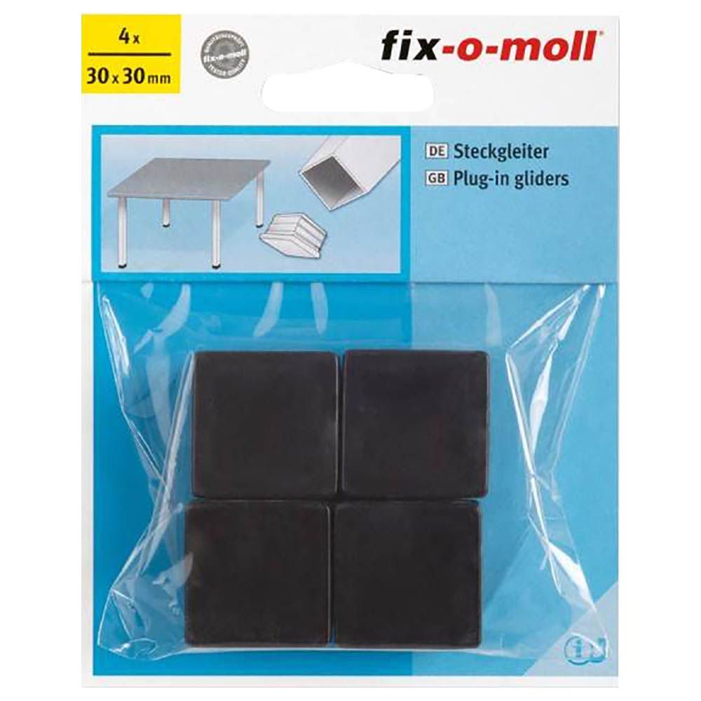 Fix-o-Moll Plugs-In Gliders Black 30mm