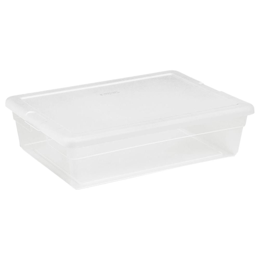 Sterilite - White Lid Storage Box 26L - Clear