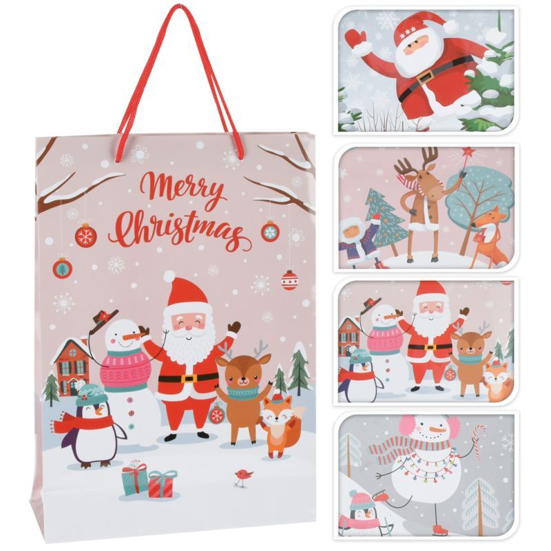 Homesmiths - Christmas Gift Bag Large Assorted Design 1pc