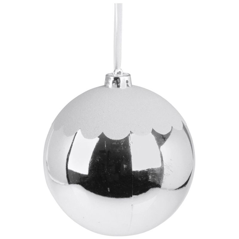 Homesmiths - Christmas 15cm Ball Ornament - Silver