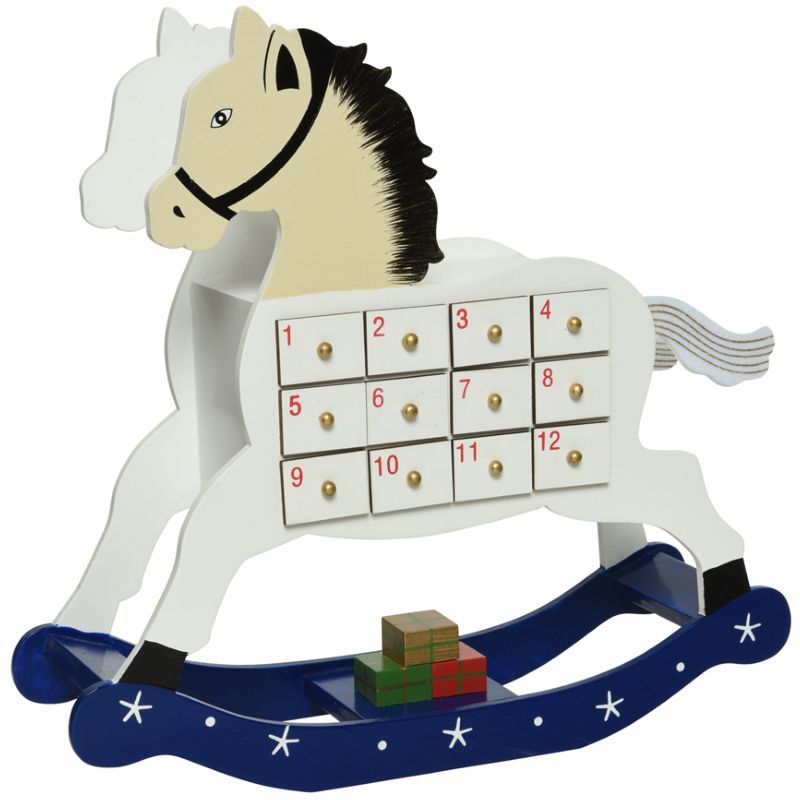 Homesmiths - Christmas Advent Calendar MDF Rocking Horse