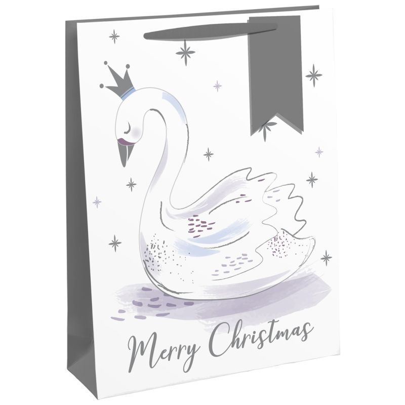 Homesmiths - Christmas Elegant Swan Medium Bag