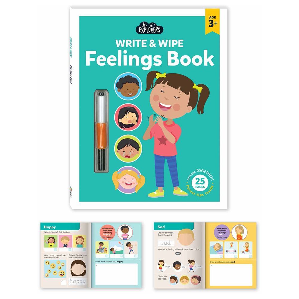 Hinkler - Junior Explorers Write & Wipe Feelings Book
