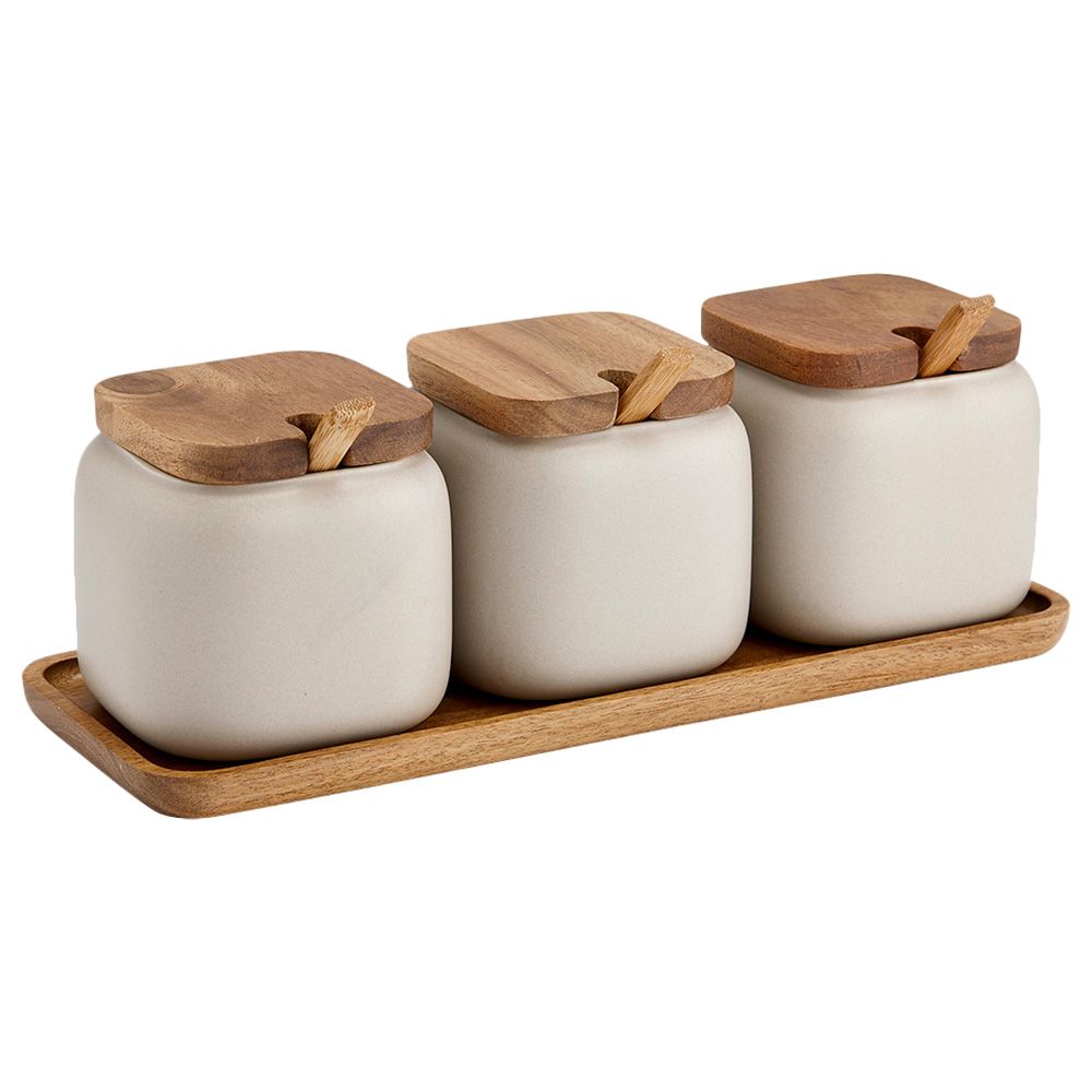 Ladelle - Essentials Stone Canister & Spoon Counter