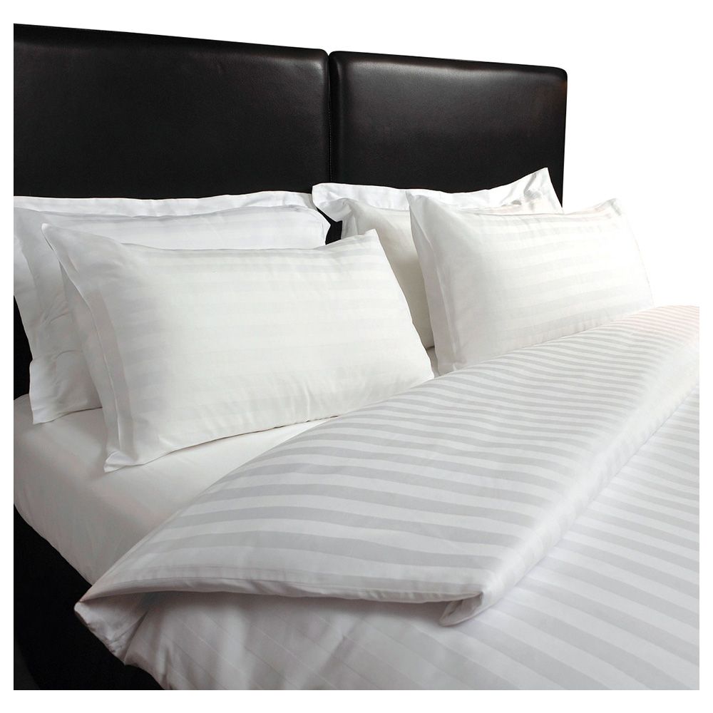 Kingtex - Stripe Duvet Cover - White