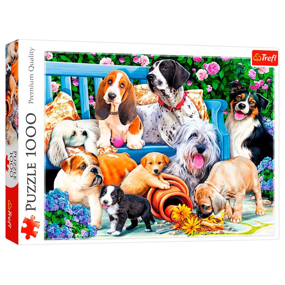 Puzzles 1000 Dogs In The Garden