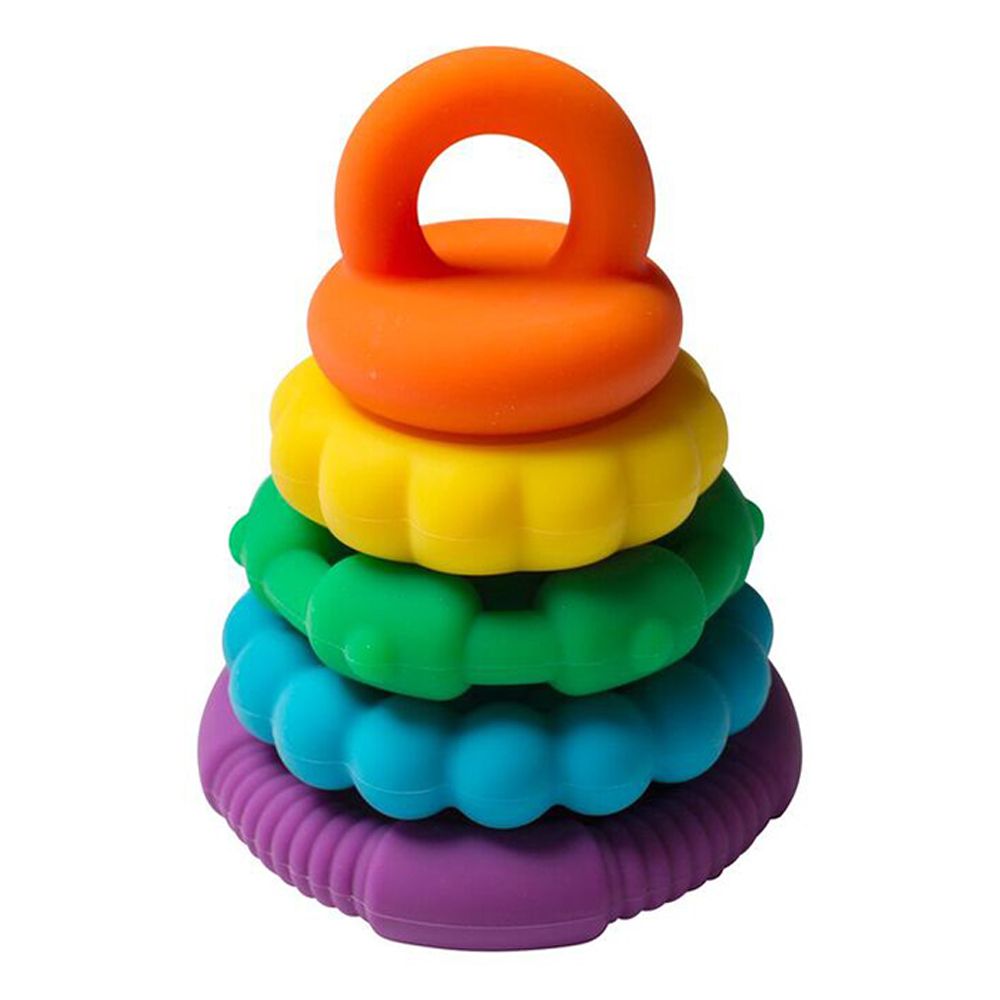 Jellystone Designs - Bright Rainbow Stacker and Teether Toy
