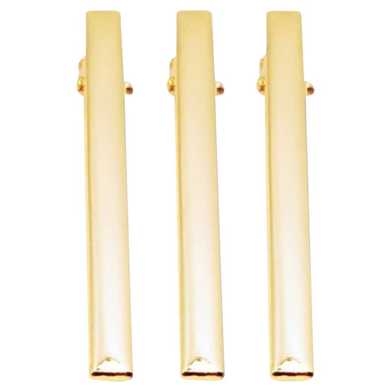 Graffiti Resin - Simple Risen Hair Clips Pack Of 3 - Golden