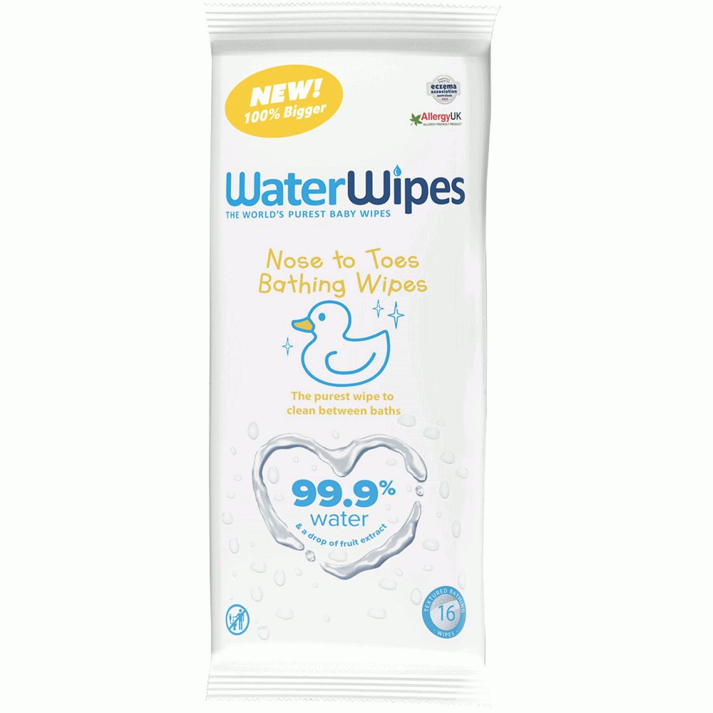 WaterWipes - Bathing Wipes 1 Pack of 16 Wipes