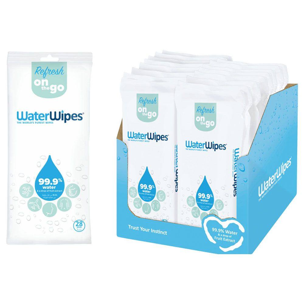 ووتر وايبس - مناديل مبللة منعشة للجسم - 16 عبوة×28 منديل (448 منديل)