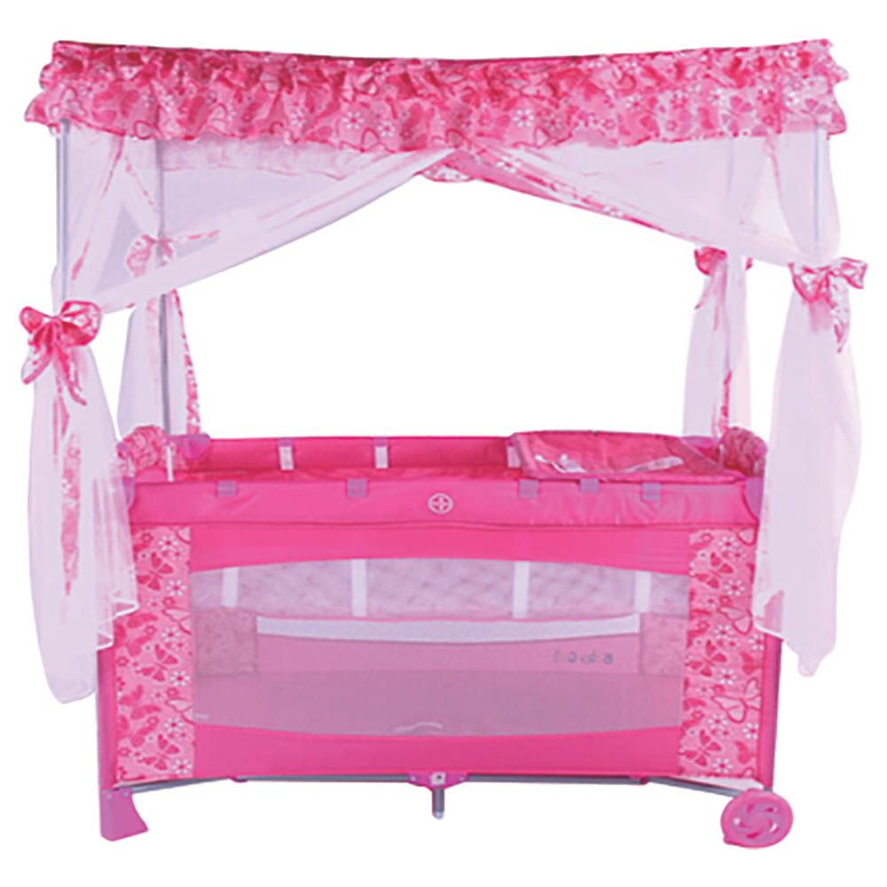 Baby Love - Playpen W/ Mosquito Net - Pink