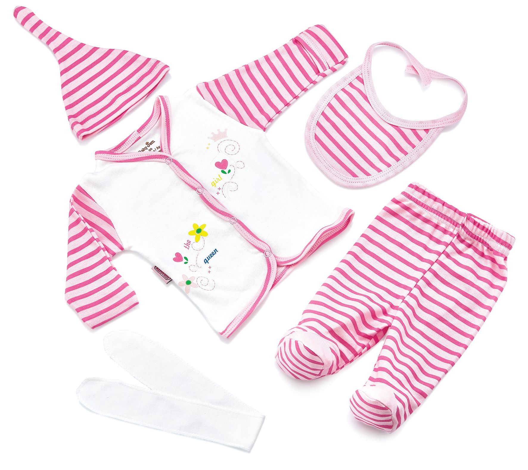 Babyjem - Premature Baby Set With Point 5 Piece Pink