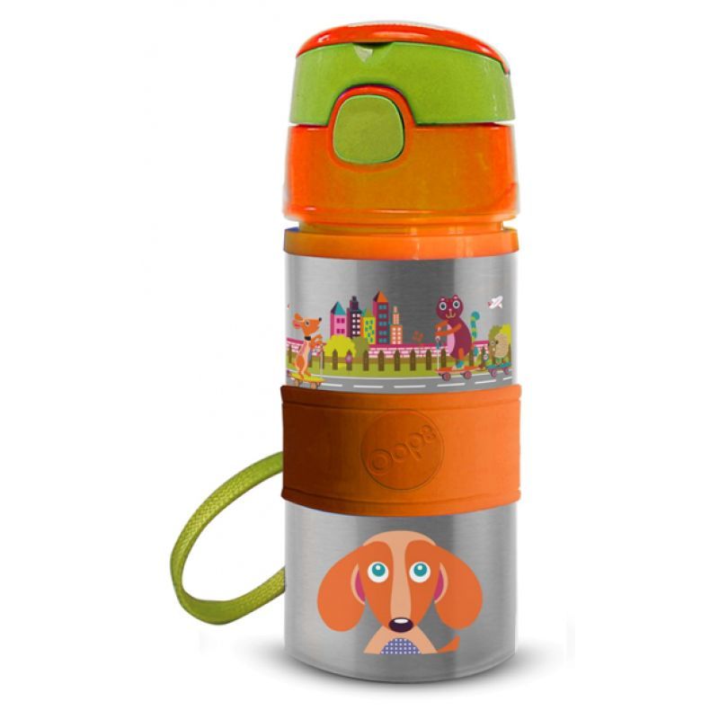 أوبس - زمزمية ستانلس ستيل حرارية - 400 مل - برتقالي