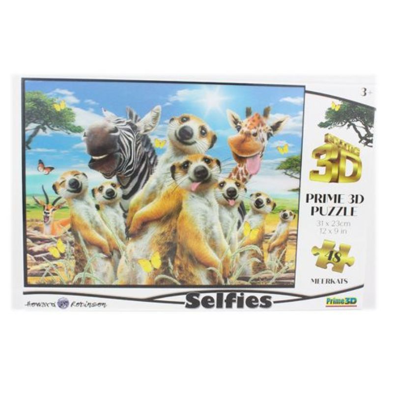 Prime3D - Meerkat Selfie 3D Puzzle - 48Pcs