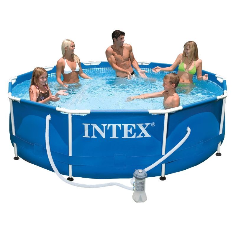 Intex Metal Frame Pool With Pump (10ft)