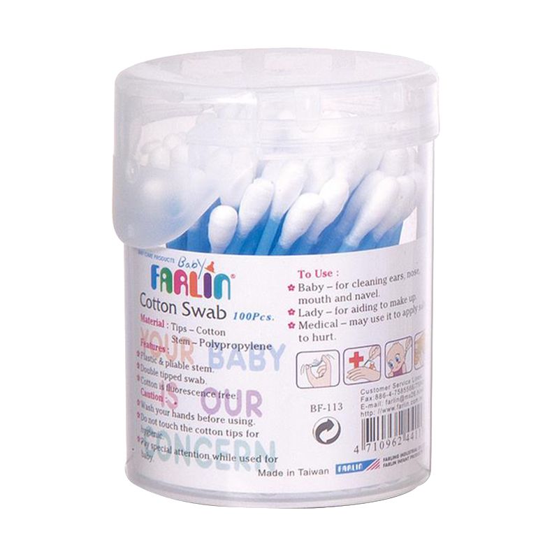 Farlin - Cotton Buds Pack of 100 - Blue