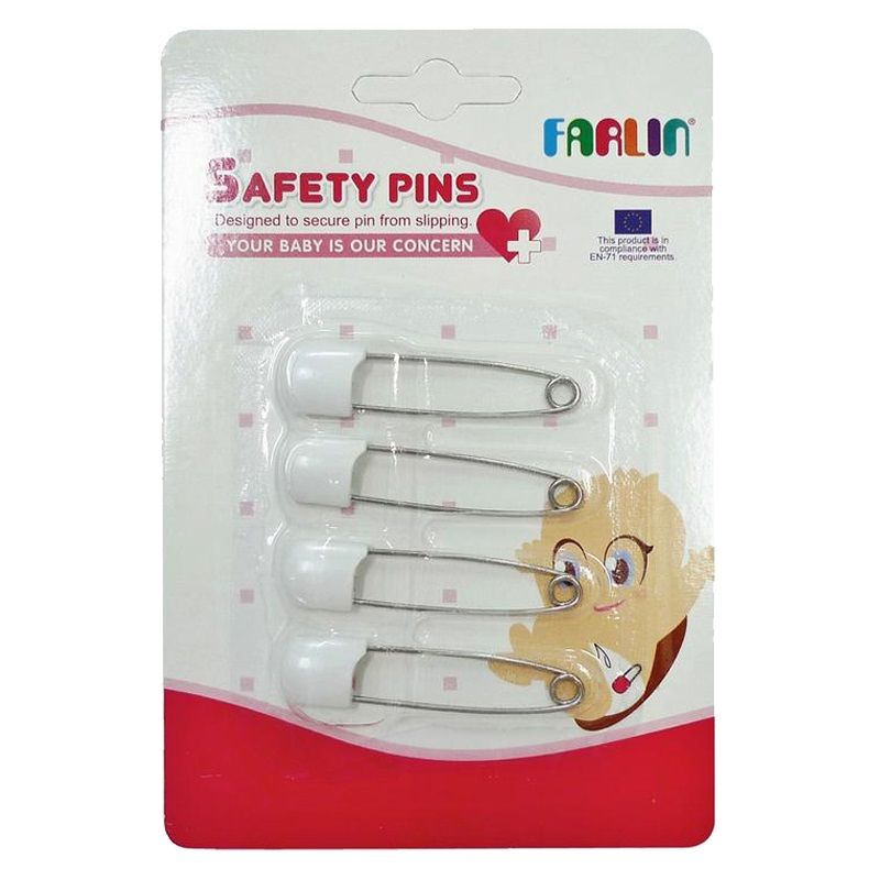 Farlin - Safety Pins Pack of 4 - White