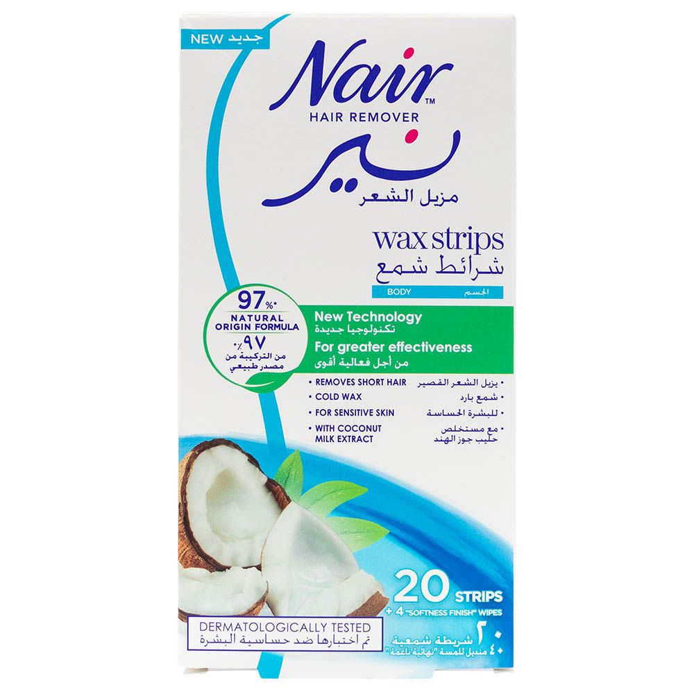 Nair - Body Wax Strips Coconut 20 Sheet