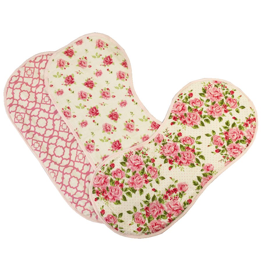 Little West Street - Baby La Rose Burp Cloth Set
