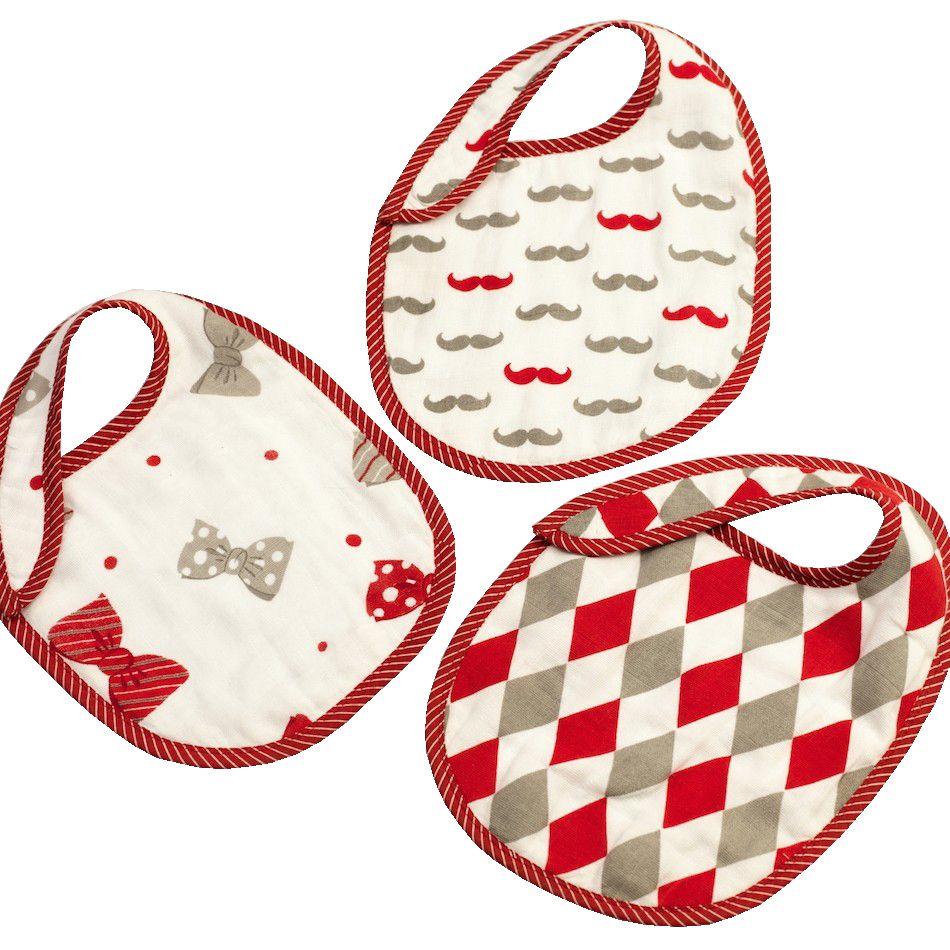 Little West Street - Baby Little Man Bib Set