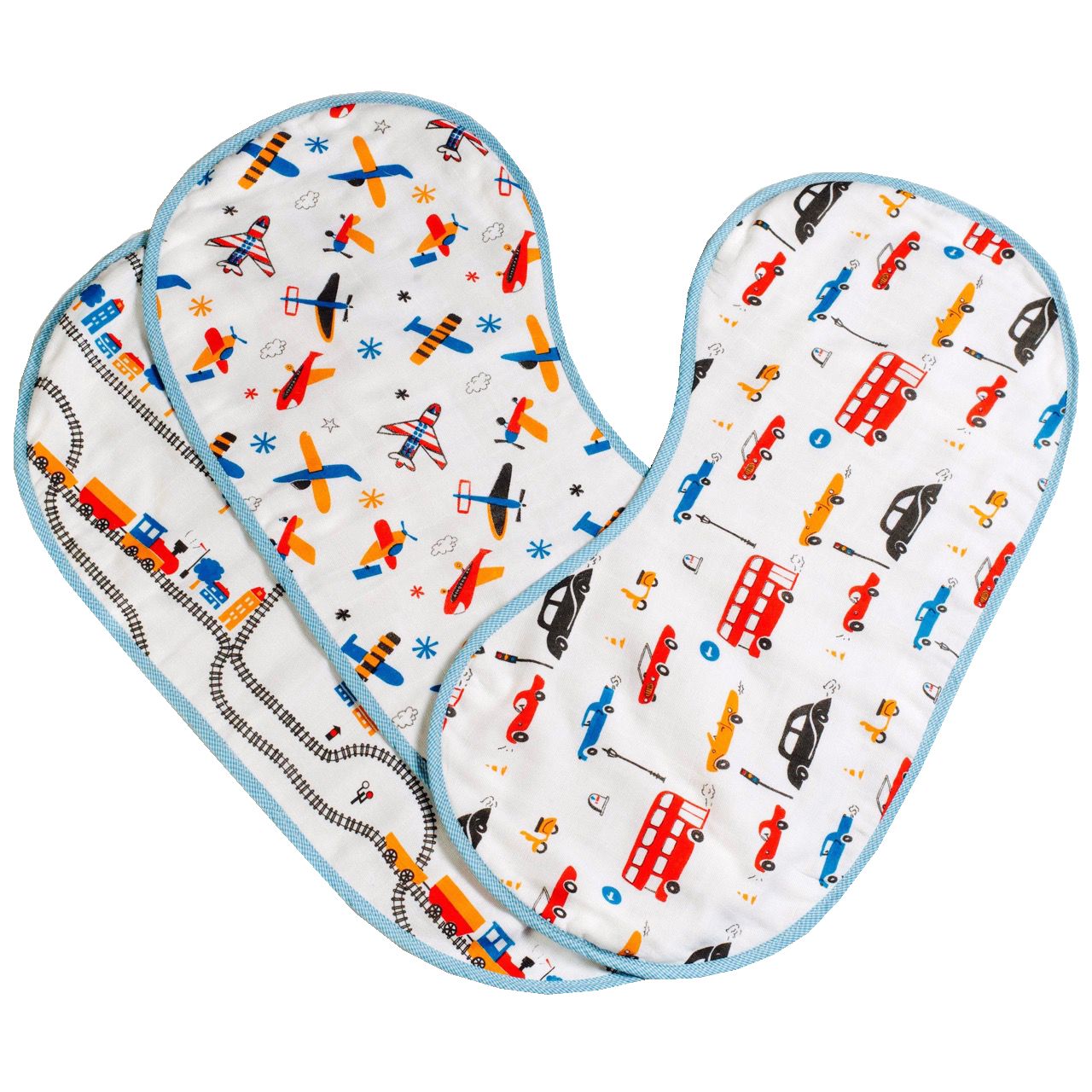 Little West Street - Baby Off We Go Burp Cloth Set