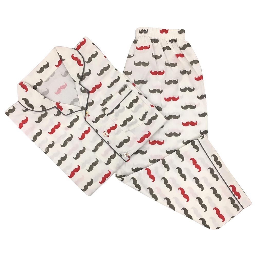 Little West Street - Little Man Pajama Set - White