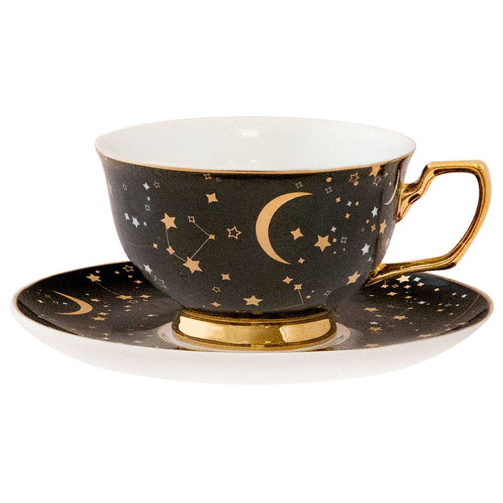 Cristina Re - Written In The Stars Teacup & Saucer, Black