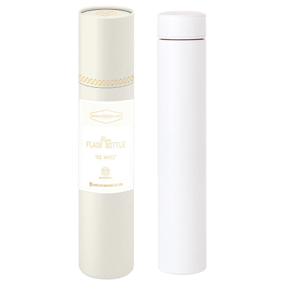 Designworks Ink - Slim Flask Bottle In Tube - Ice White