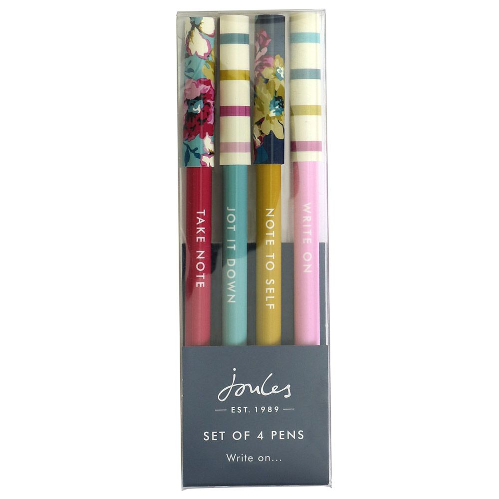 Joules - Floral & Stripe Pen 4pc-Set